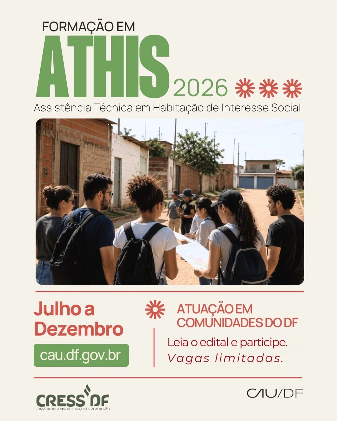 Conselho de Arquitetura e Urbanismo, em parceria com a DPDF, mobiliza instituições parceiras e interessados para formação em exercício de ATHIS